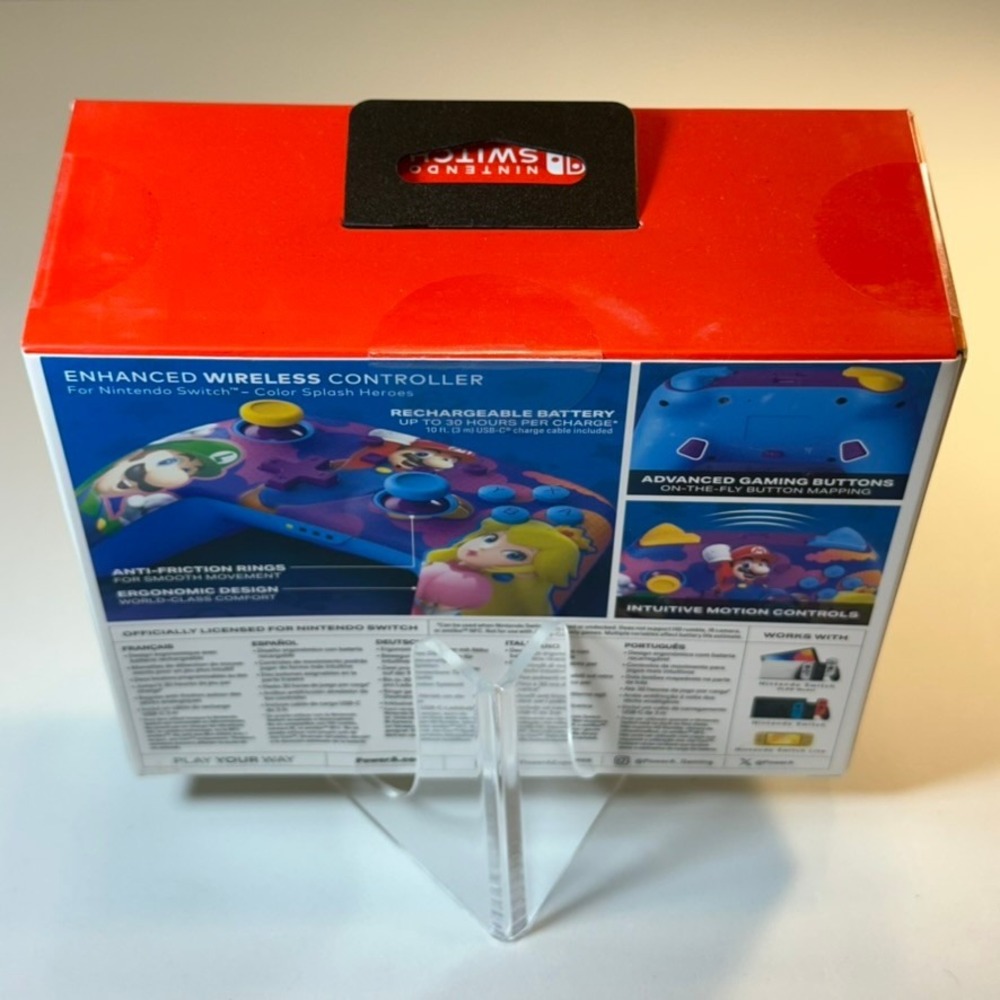 PowerA Enhanced Wireless Controller Nintendo Switch Super Mario Color Splash - Picture 3 of 3